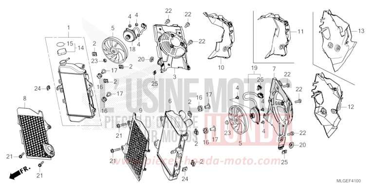 KUEHLER von Africa Twin DCT PEARL GLARE WHITE (NHB53H) von 2023
